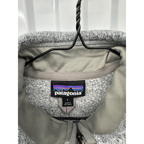 Patagonia Better Sweater 1/4 Zip Pullover - Gray Fleece Jacket Size Ladies Large - Picture 3 of 4